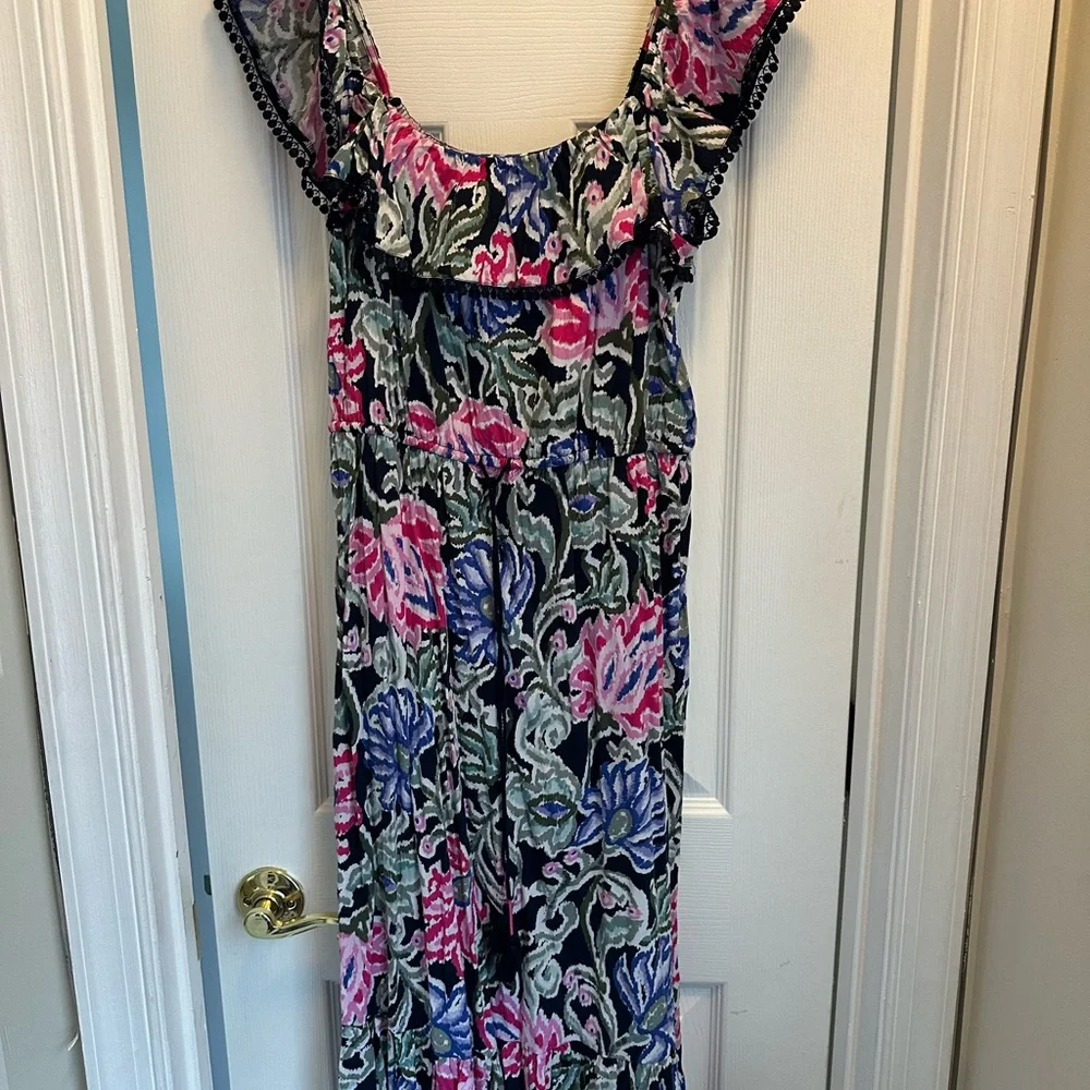 Loft Floral Ruffle Maxi Dress - Picture 1 of 2